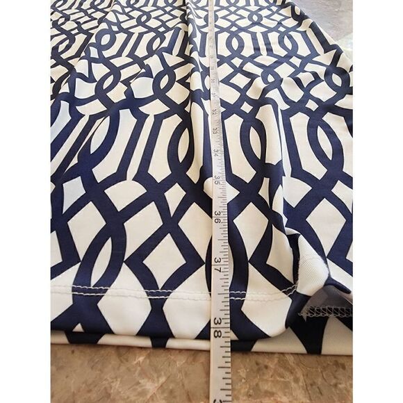 Jean-Pierre Klifa Paris Lilly Celtric Royal blue and white geometric pattern she - Picture 4 of 9